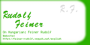 rudolf feiner business card